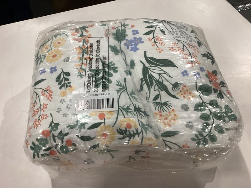 travan 3-piece quilt set quilted bedspread lightweight coverlet set garden style floral printed over