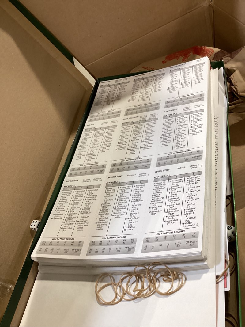 Condition photo showing As Is for strat-o-matic baseball current edition game