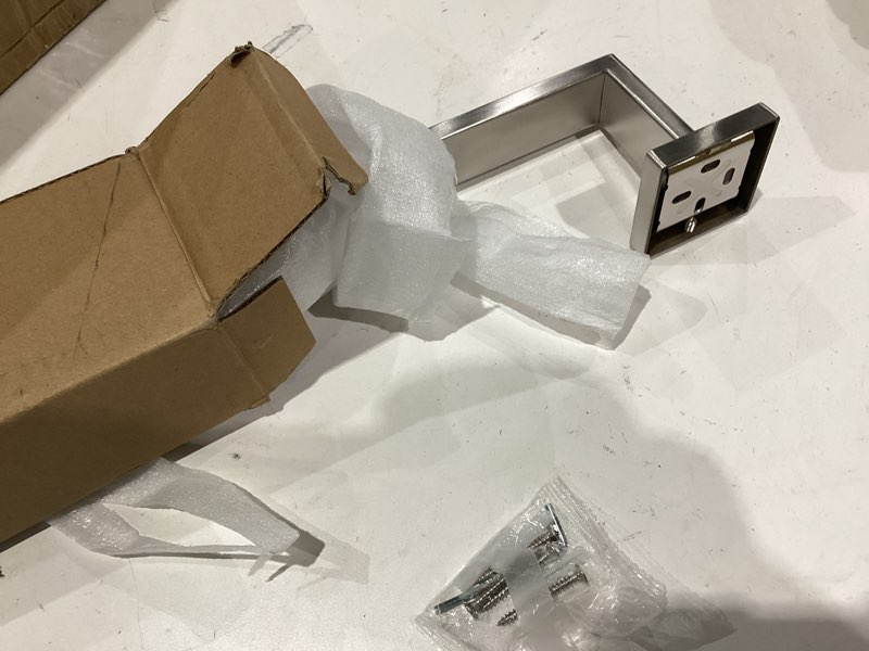 Condition photo showing Good Condition for 24 inch towel bar for bathrooms 12/16/20/24/28/32/36 inch stainless steel 304 brushed nickel towel holder modern square towel rod rustproof wall mount (1, brushed nickel, 24 inch) 24 inch brushed nickel 1