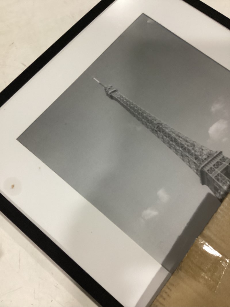 Condition photo showing As Is for upsimples 17x22 picture frame, display pictures 12x18 with mat or 17 x 22 without, wall hanging poster frames, black, 1 pack black 17x22