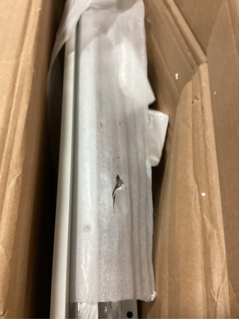 Condition photo showing As Is for Coleshome L Shaped Computer Desk with 6 Drawers & Power Outlet, 55 Inch Corner Desk with Reversible Storage Shelf & File Drawer, Home Office Desk, White 55 Inch White