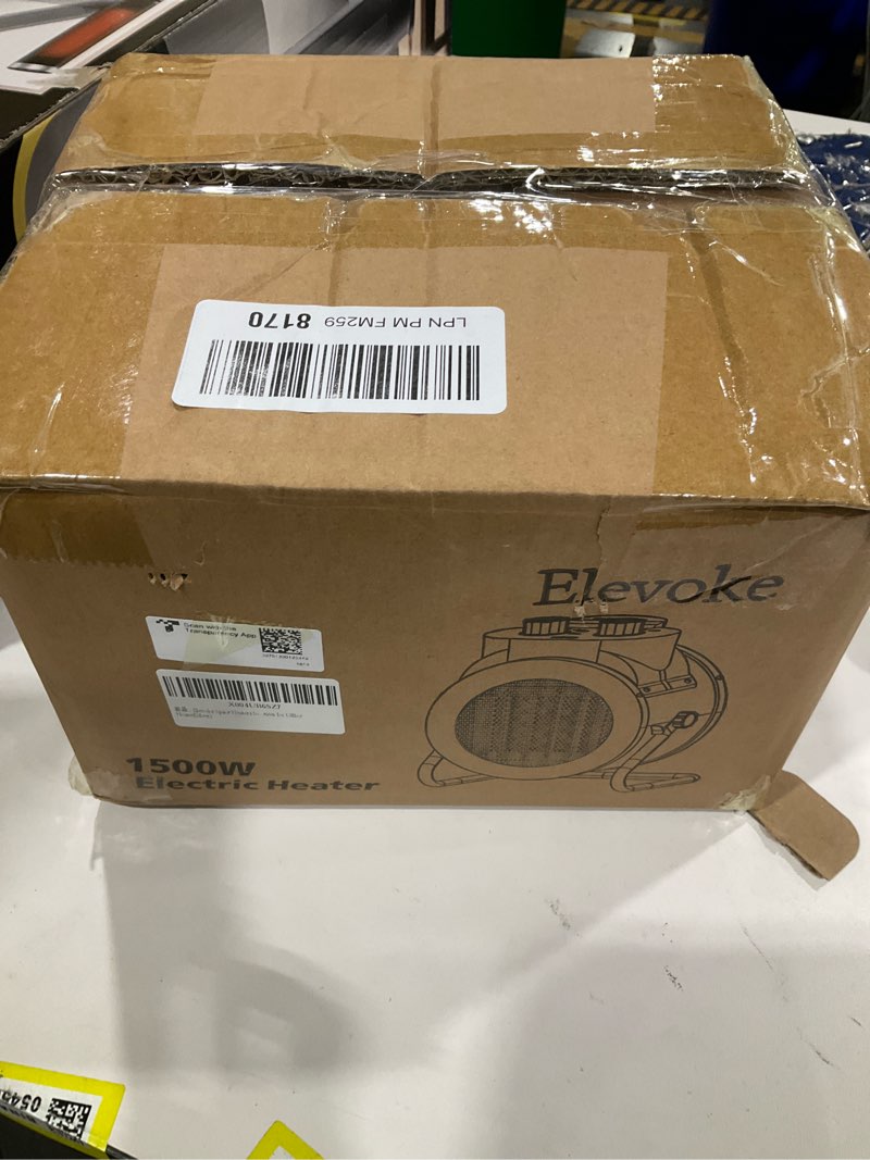 Condition photo showing New/Like New for Elevoke Space Heaters for Indoor Use, 1500W PTC Electric Heater with 90°Adjustable Angle, Fast Safety Heat, Small Portable Heater for Office Home(Silver)