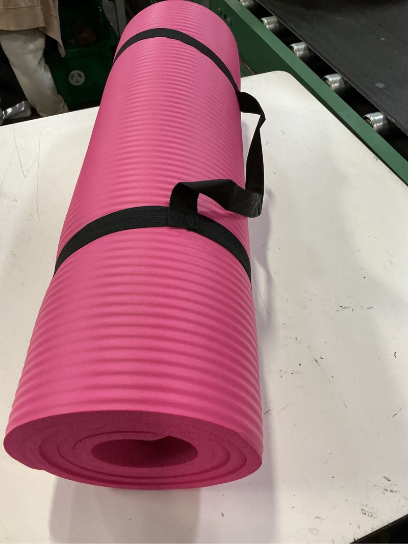 Condition photo showing Good Condition for amazon basics extra thick exercise yoga mat with carrying strap pink 1/2 inch