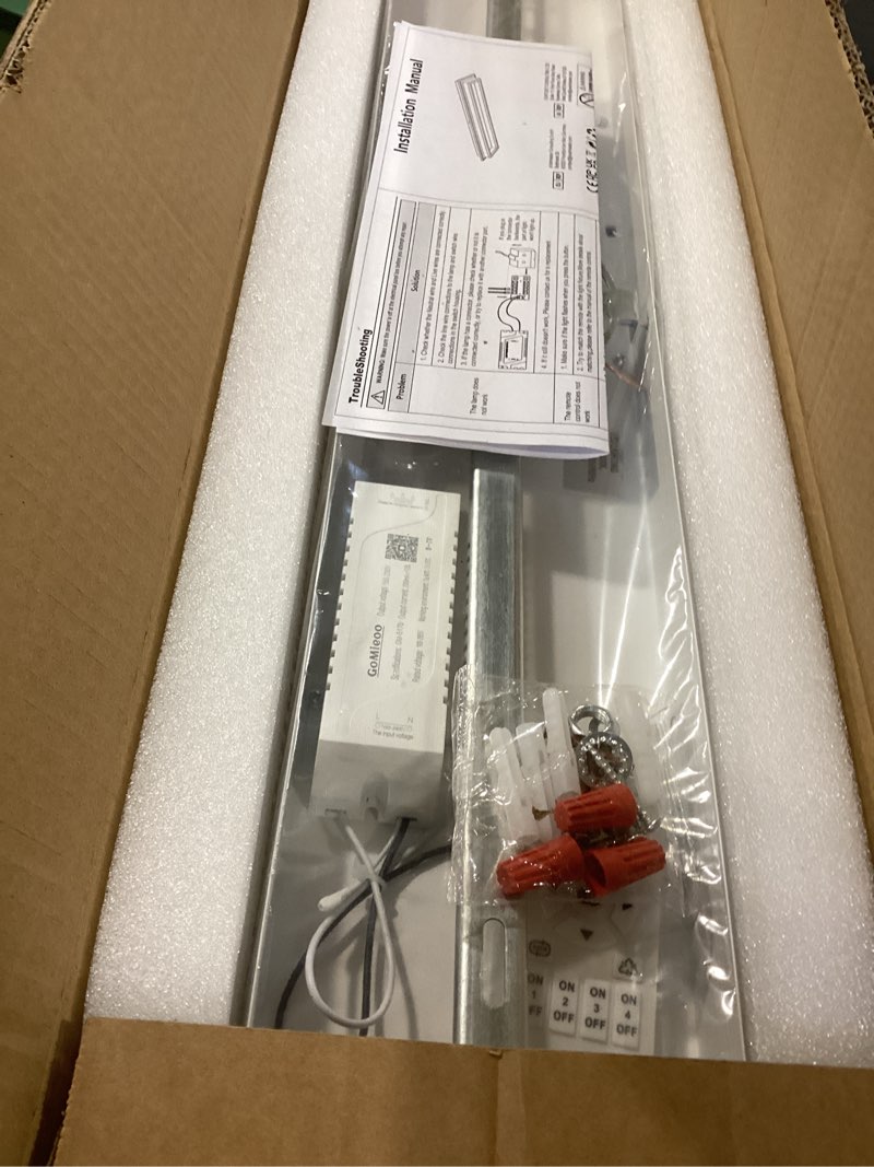 Condition photo showing Good Condition for dimmable led ceiling light with remote control 31.5in modern linear flush mount ceiling lighting fixture acrylic long ceiling lamp for living room kitchen dining room hallway (white)