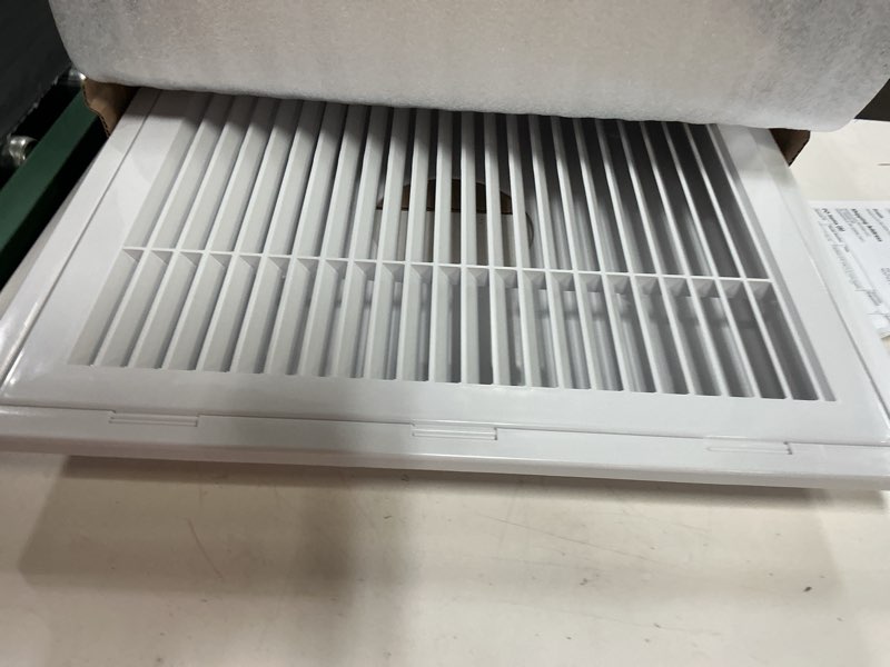 Condition photo showing Good Condition for havaco 2'x2' louver return grille with filter grid, abs plastic lay-in return with cut-away bull’s eye back, 6"–16" inlet opening, ceiling diffuser for air vent, home improvement, white