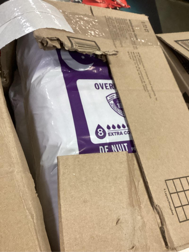 Condition photo showing New/Like New for Poise Overnight Incontinence & Postpartum Pads for Bladder Leaks, 8 Drop Extra Coverage, 72 Count (2 Packs of 36), Packaging May Vary Long 72