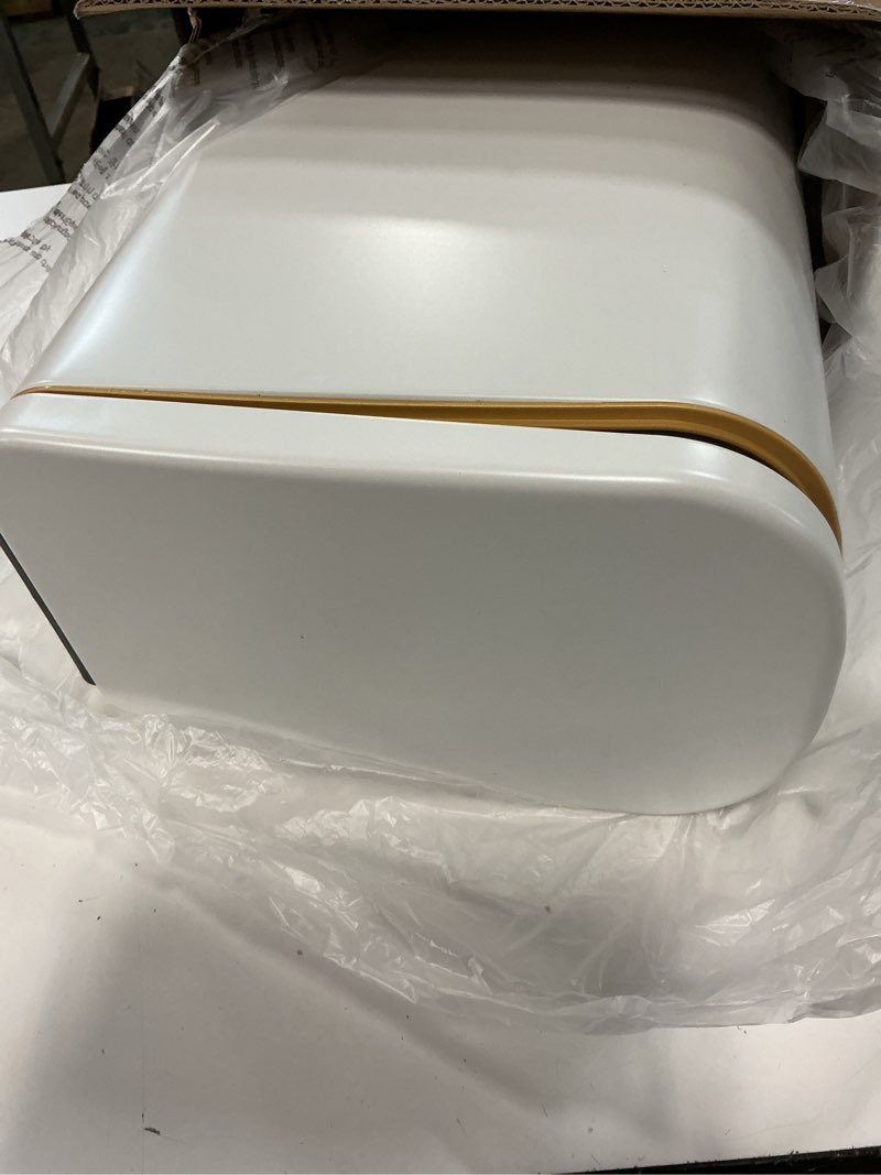 Condition photo showing Good Condition for elpheco bathroom trash can with lid soft close, 3.5 gallon / 13.5 litre stainless steel pedel garbage can with removable inner bucket, wastebasket for bathroom, office, bedroom, matte white matte white 3.5 gallons
