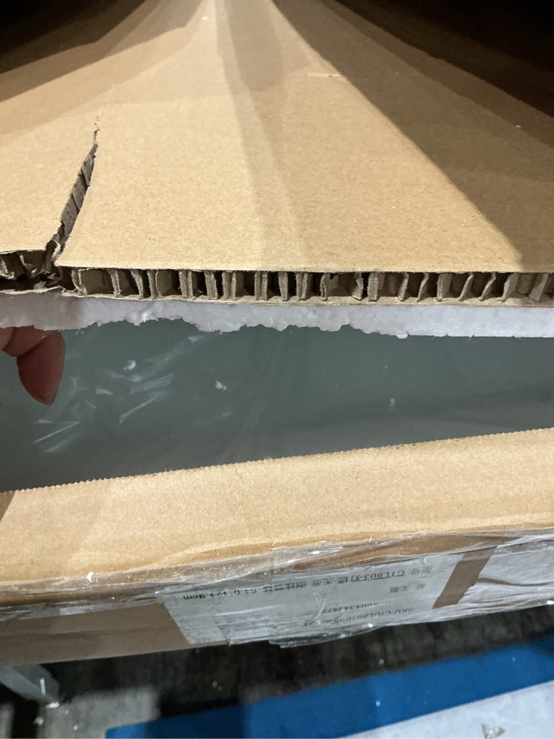 Condition photo showing New/Like New for arched led bathroom mirror, 48"x24" arch framless backlit mirror with lights anti-fog dimmable smart frameless 3-color lighted vanity mirror memory waterproof, ul listed, vertical-inverted down vertical 48"l x 24"w