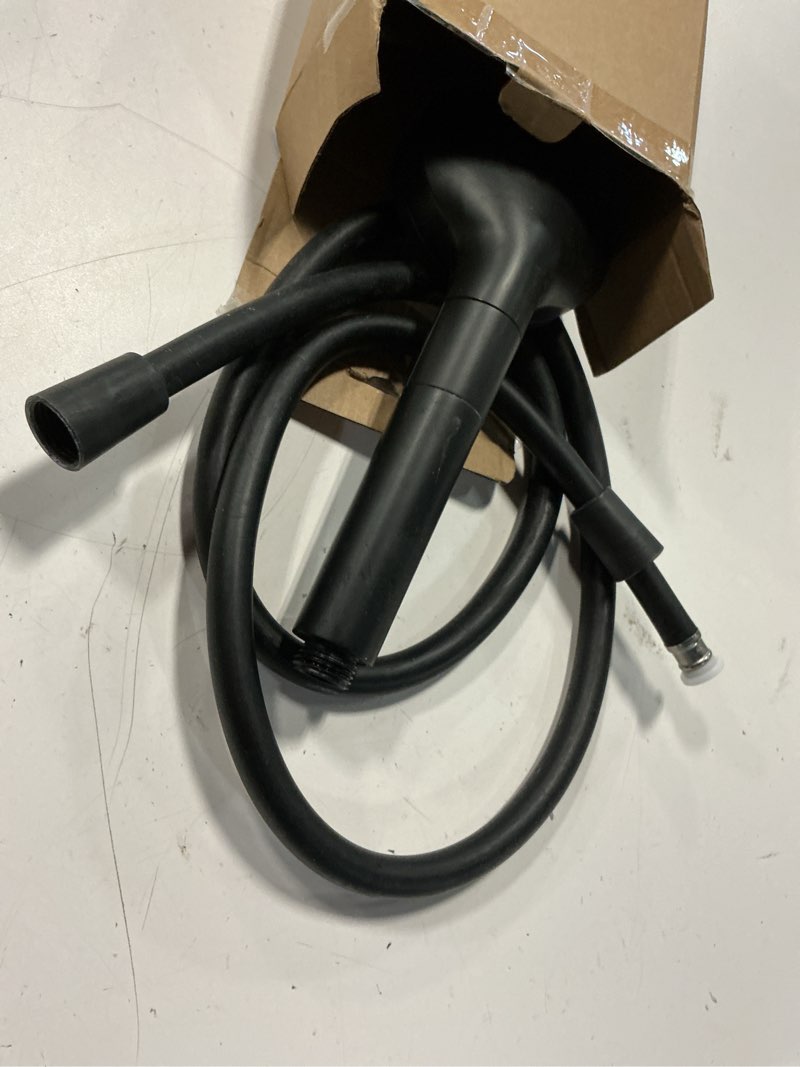 Condition photo showing Good Condition for rv shower head with hose, high pressure 5 mode shower head replacement, handheld showerhead for rv/campers, travel trailer for water saving, showerheads holder and hose, on off switch, black matte black