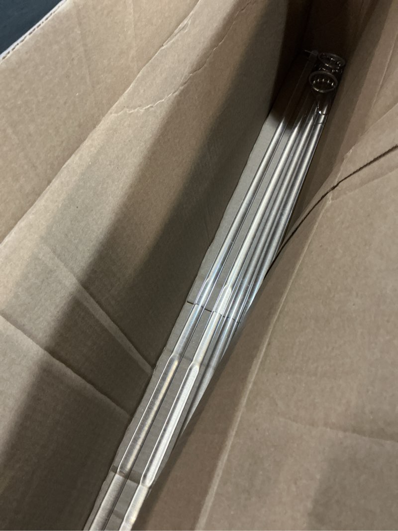 Condition photo showing As Is for 4 pack curtain pull rod with metal snap invisible clear curtain push wand for drapery and grommet curtains 1/2 inch wide (acrylic, 40 inch) acrylic 4 pack