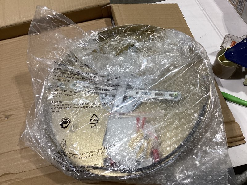 Condition photo showing As Is for KCO Lighting Gold Cluster Pendant 3-Light Large Glass Pendant Lights Kitchen Island Bubble Globe Chandelier Mid Century Modern Hanging Light G-15-20-25