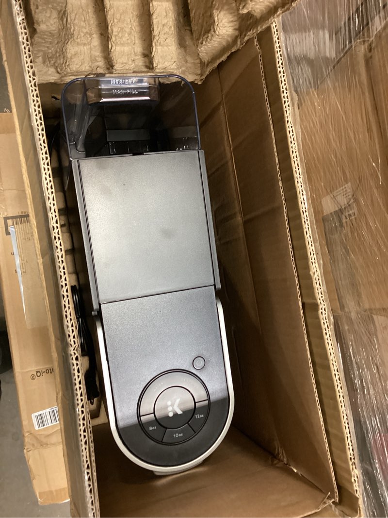 Condition photo showing As Is for Keurig K-Slim Single Serve K-Cup Pod Coffee Maker, Multistream Technology, 3 Brew Sizes, Slim and Sleek Design, 46oz Removable Reservoir, Black