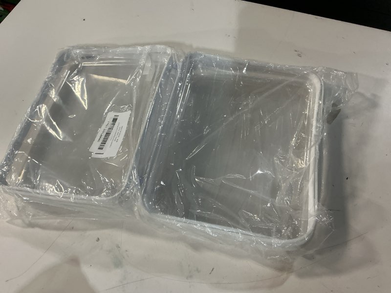 Condition photo showing Good Condition for 3pcs large clear hard shell zippered case, diaper bag organizing pouches, waterproof cosmetic bag, kid's toy storage organizer bins, pencil case. white 3pcs-large