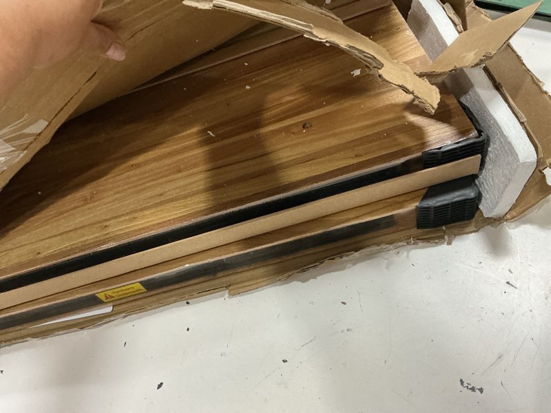 Condition photo showing Good Condition for fun memories floating shelves for wall, 24"x9.3" rustic solid elm wood shelves, heavy-duty wall mounted shelves with invisible brackets, set of 2 for living room, bedroom, kitchen, natural finish natural finish 2 flat edge, 24"w