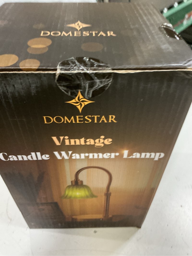 Condition photo showing New/Like New for domestar green candle warmer lamp, flower wax melt lamp with timer cottage core decor mother day gift for woman green-gold