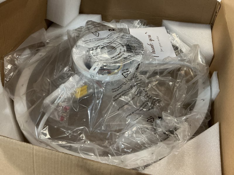 Condition photo showing Good Condition for FTZVRD Ceiling Fans with Lights, 24 Inch Low Profile Fandelier Ceiling Fan with Remote, Flush Mount,