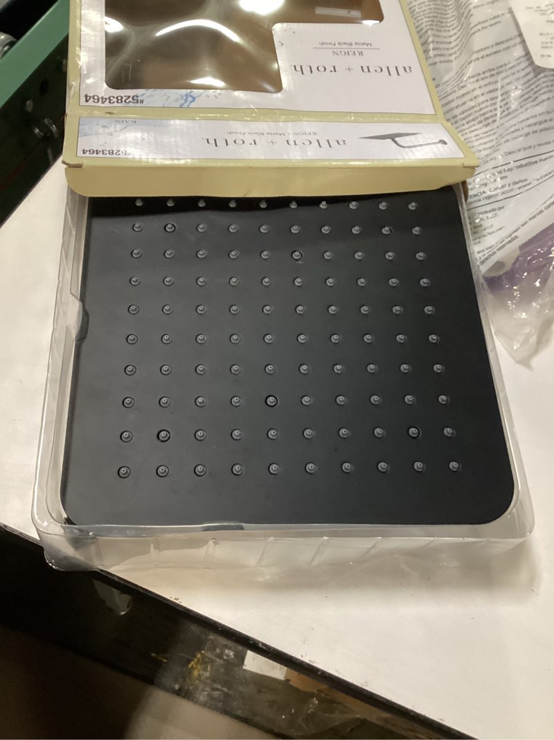100+ bought last week allen + roth Reign 1 -Spray Matte Black 10-in Square Fixed Rain Shower Head 1.8 GPM