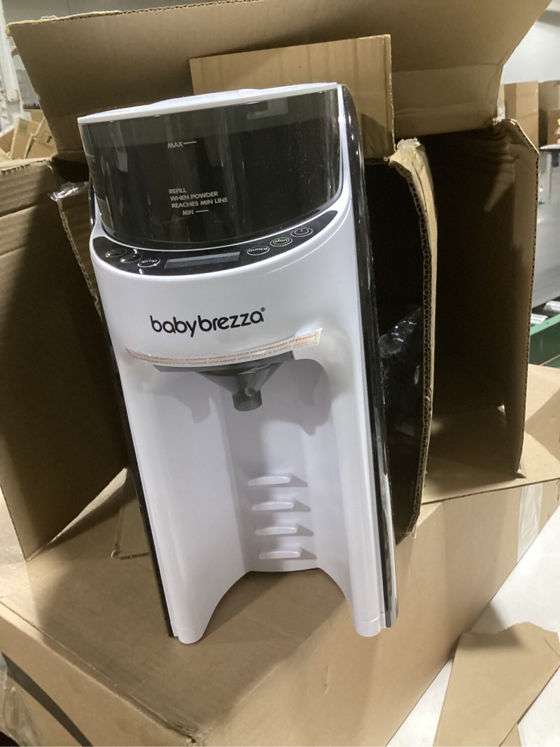 Condition photo showing As Is for baby brezza new and improved formula pro advanced formula dispenser machine - automatically mix a warm formula bottle instantly - easily make bottle with automatic powder blending, white