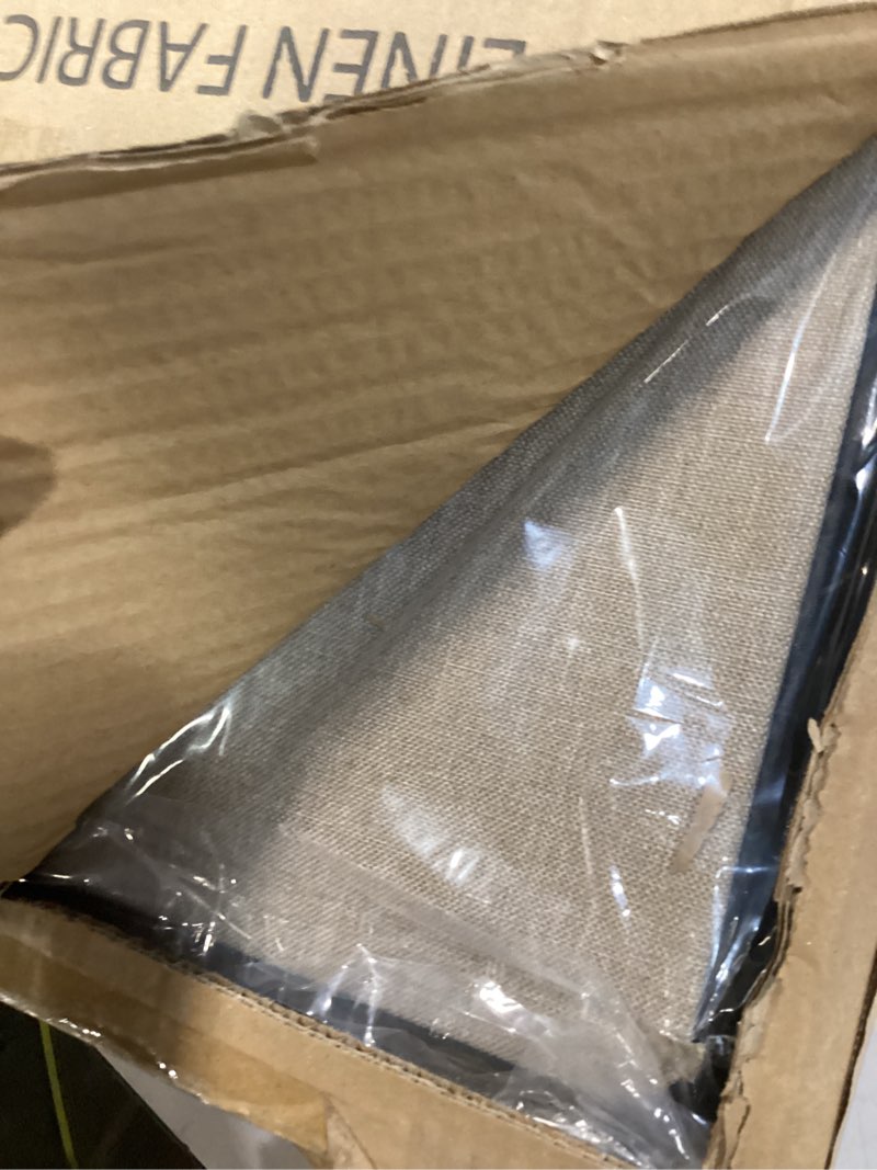 Condition photo showing Good Condition for Youdesure Folding Storage Ottoman Bench, Footrest Couch for Living Room, 30 inch Storage Bench with Padded Seat for Bedroom Hallway, Holds up to 350lbs, Linen Fabric Beige Beige Linen