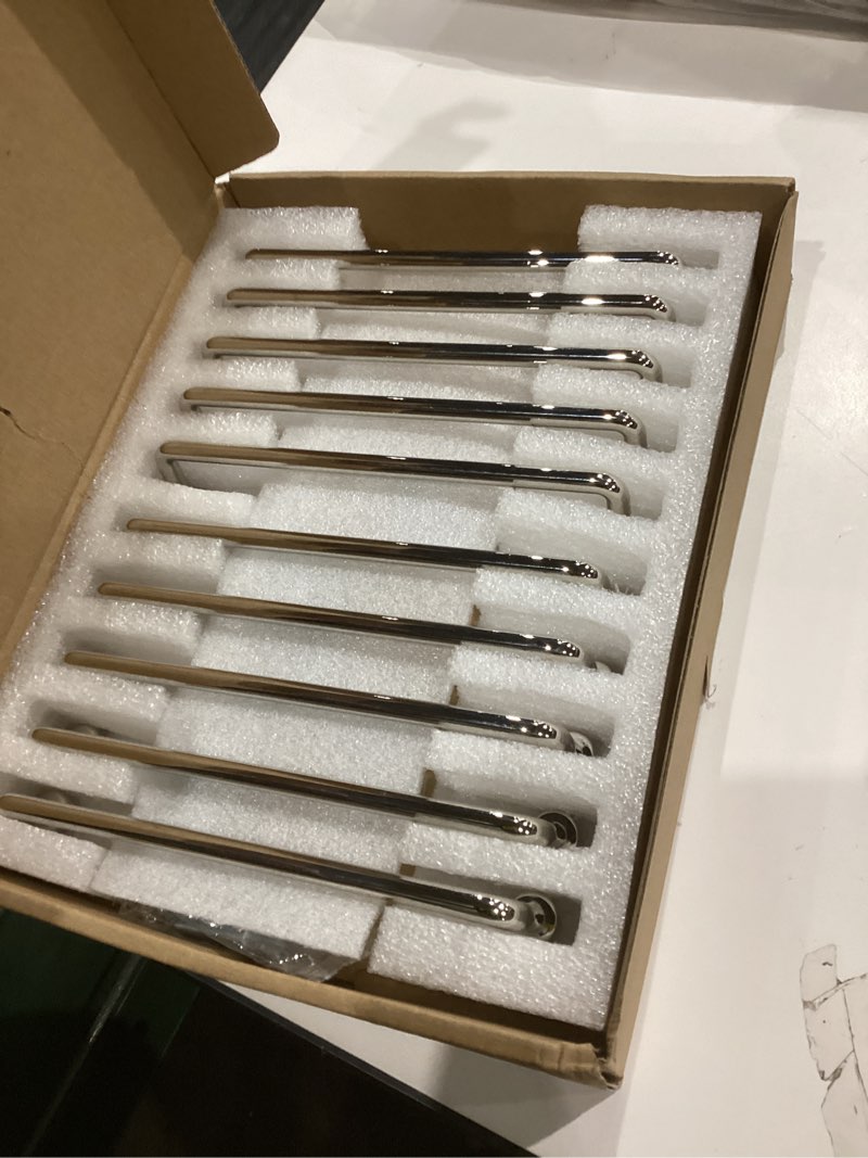 Condition photo showing New/Like New for khtumeware 10 Pack Polished Nickel Cabinet Pulls 6-1/4 Inch(160mm) Hole Centers Cabinet Handles Kitchen Hardware Straight Bar for Cabinets and Drawer Pulls 6-1/4"(160mm) Hole Center 10 Pack Polished Nickel