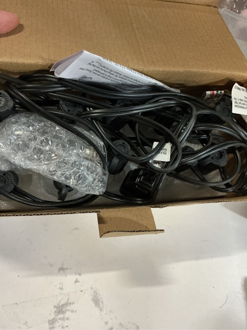 Condition photo showing Good Condition for 10Ft Outdoor String Lights,Black Edison String Lights with 11 Clear Edison Bulbs (1 Spare) UL Listed,Hanging Lights for Outside Patio Wedding Garden Porch Backyard Party Deck Yard 10Ft-Black