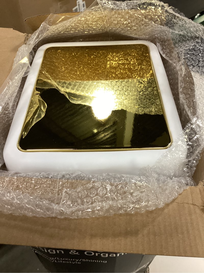 Condition photo showing Good Condition for bathroom trash can with lid 4 gallon trash can small garbage can white trash can with 300 counts trash bags for kitchen bedroom office dorm