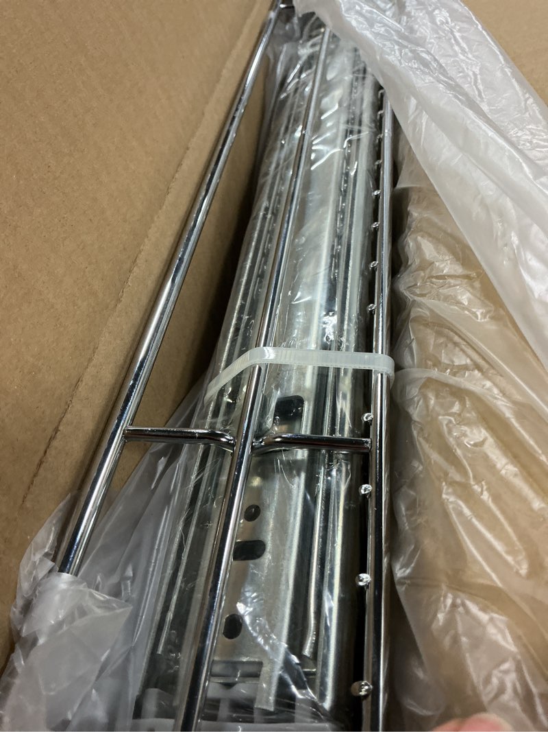 Condition photo showing New/Like New for OCG Pull Out Cabinet Organizer (15" W x 21" D), Pull out Drawers, Cabinet Pull Out Shelves for Base Cabinet Organization in Kitchen Bathroom Pantry, Bottom Mount, Chrome Finish 15"W x 21"D, 1 Tier