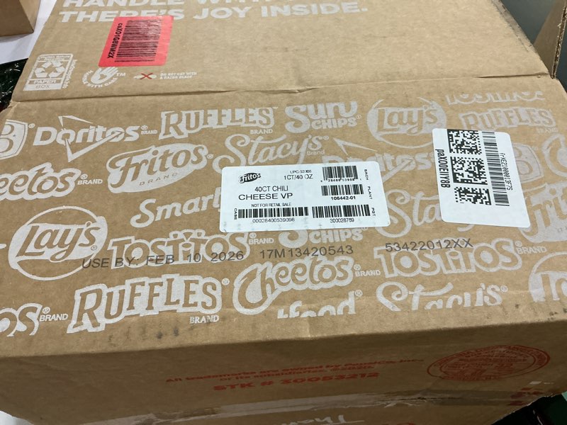 Condition photo showing New/Like New for (USED BY FEB 10 2026)Fritos Corn Chips, Chili Cheese, 1 Ounce (Pack of 40)