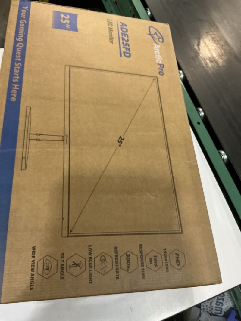 Condition photo showing Good Condition for arcticpro 24.5 inch 300hz 240hz gaming monitor, fhd 1080p, 1ms, pc monitor gaming, ips, adaptive sync, pc monitor, ntsc 85%, srgb 120%, ultra slim, dp x2, hdmi x2, vesa, with dp cable up to 300hz 24.5 inch 24.5" 300hz fhd ips