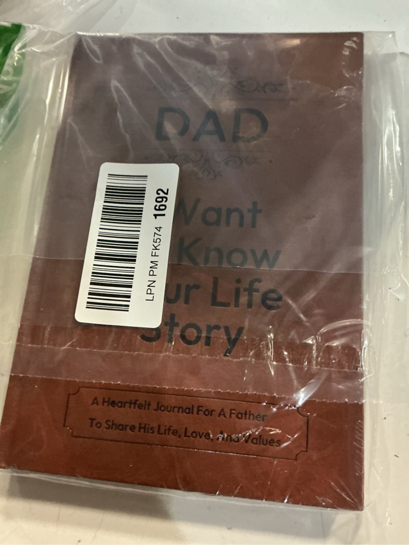 Condition photo showing Good Condition for gift for dad: i want to know your life story leather journal (hardcover): sentimental keepsake for father‘s day, birthday, and christmas, guided life story book with 300+ prompt questions, perfect gifts from daughter/son dad i want to know your life story