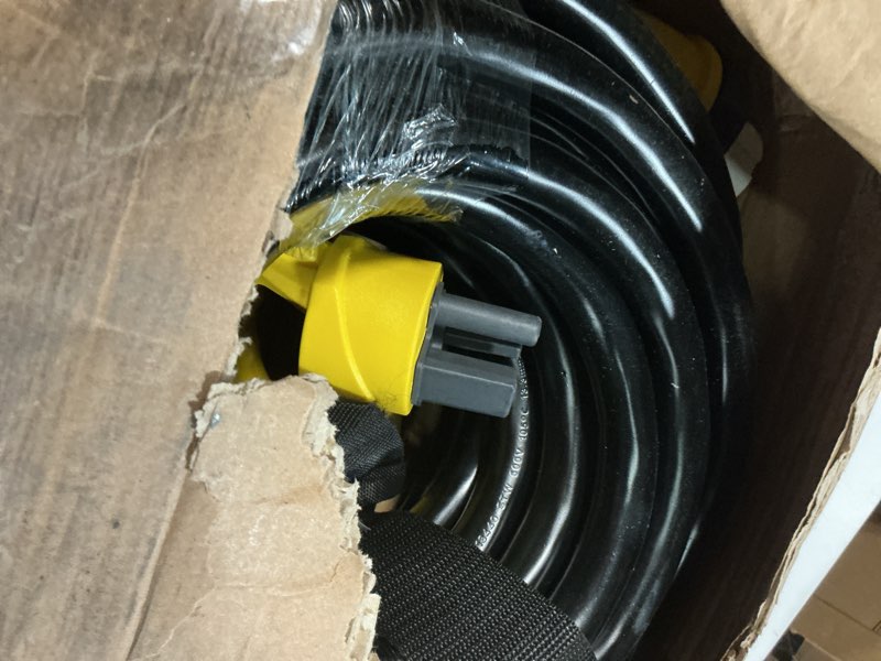 Condition photo showing Good Condition for 50 amp generator cord, 50ft 50 amp rv extension cord with twist lock, generator cable 50a 4 prong yellow, nema 14-50p/ss2-50r heavy duty stw wire for rv camper & house 50 ft yellow