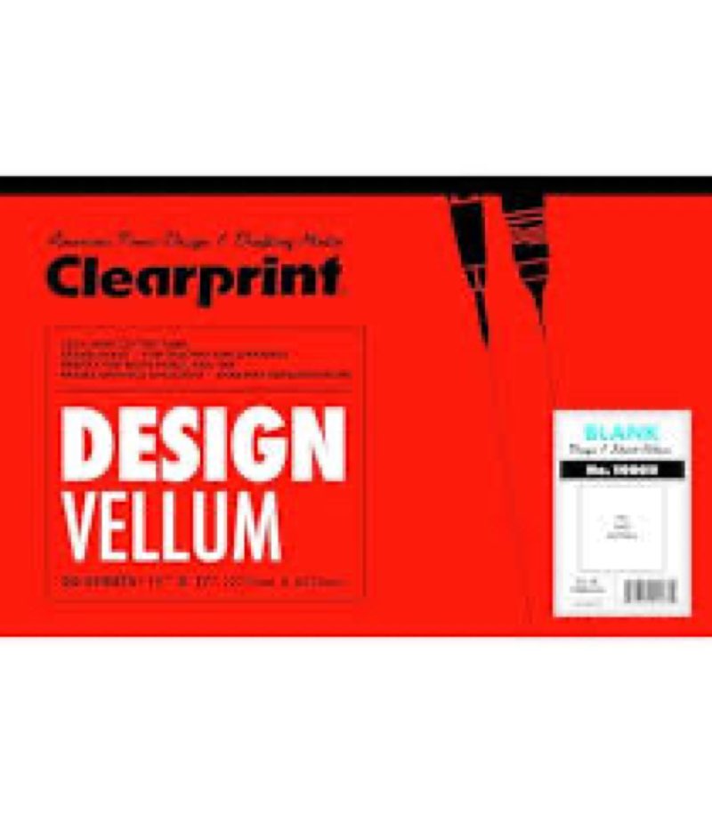 ForraFun 18 x 24 Inches Design Vellum Pad Drafting Vellum Paper Pad White Translucent Drafting Traci