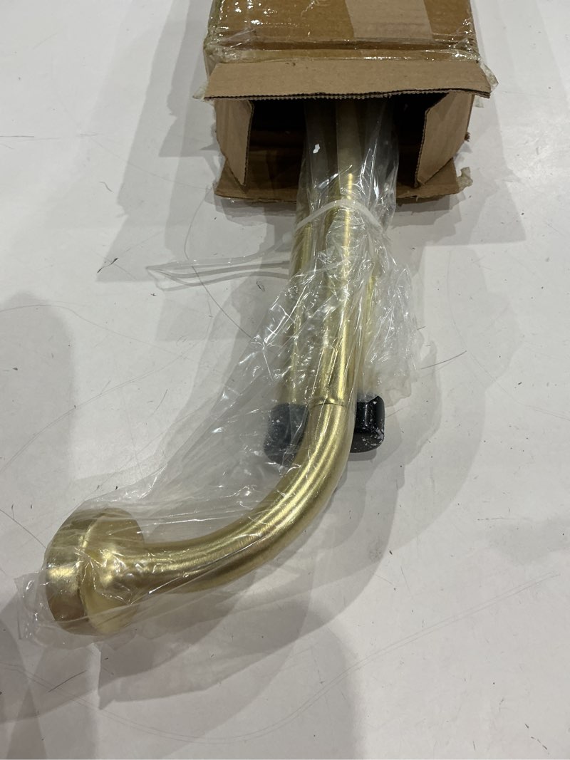 Condition photo showing Good Condition for brass disc curtain rods, 84-144 inches window curtain rod,adjustable room darkening curtain rod with aluminum finials and brackets,wrap around design 84-144" brass