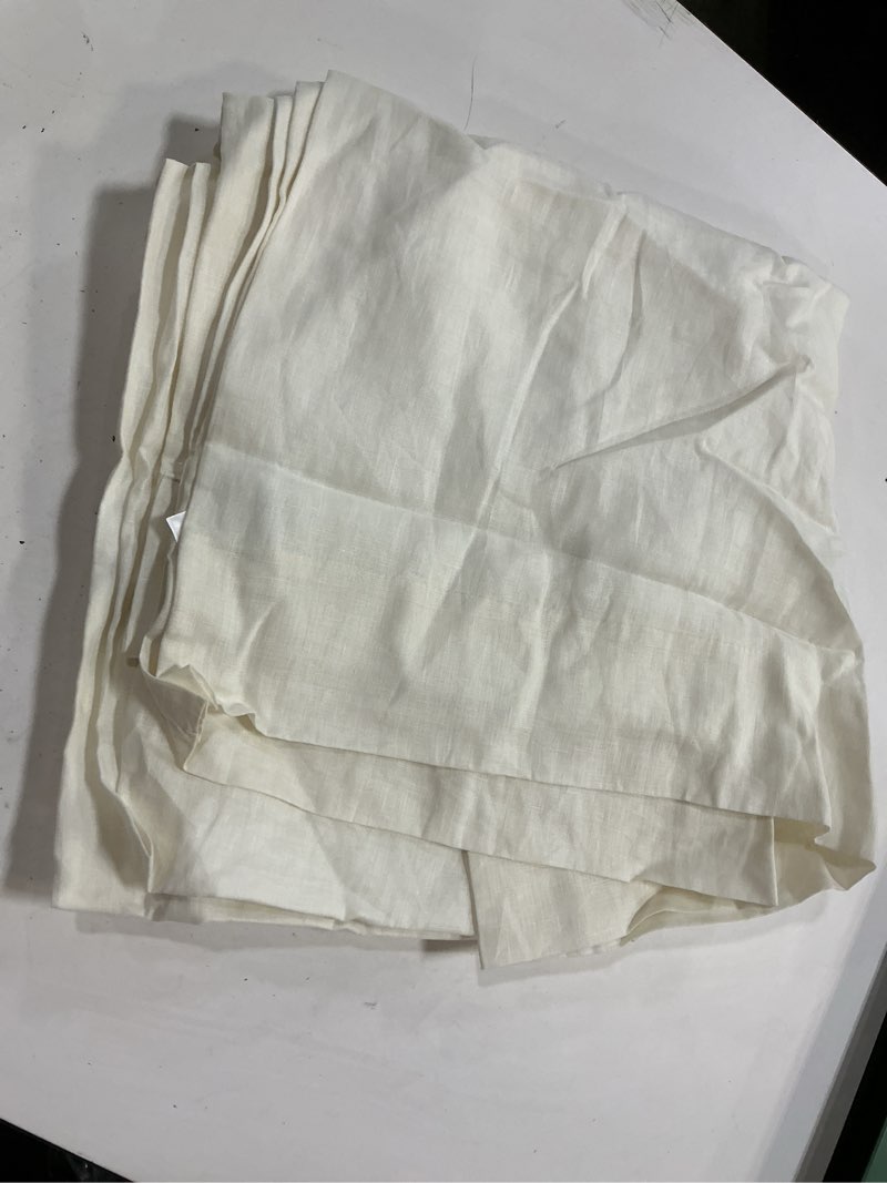 Condition photo showing Good Condition for european linen curtain, 48x120, ivory