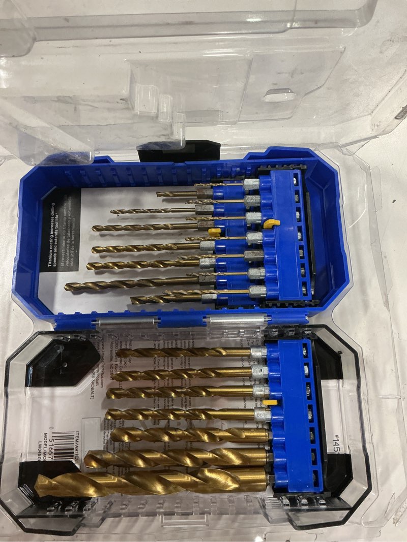 Condition photo showing Good Condition for K.balt 21 -Piece Assorted Titanium Coated HSS Jobber Length Twist Drill Bit Set