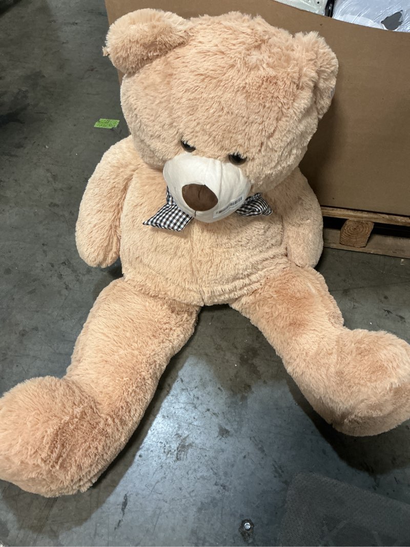 Condition photo showing Good Condition for MaoGoLan Giant Teddy Bear 4 Feet,Adorable and Cuddly Big Bear Stuffed Animal 47", Classic Teddy Bear Plush Gift Decoration for Baby Shower,Party,Birthday,Valentines Day,Tan Brown 47 inches