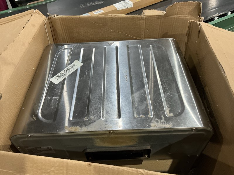 Condition photo showing As Is for cuisinart air fryer toaster oven, 1800w, 8-in-1 with air fry, convection, broil & warm, 0.6 cubic feet, 60-minute timer, toa-70nas, stainless steel stainless steel convection toaster air fryer oven w/ grill