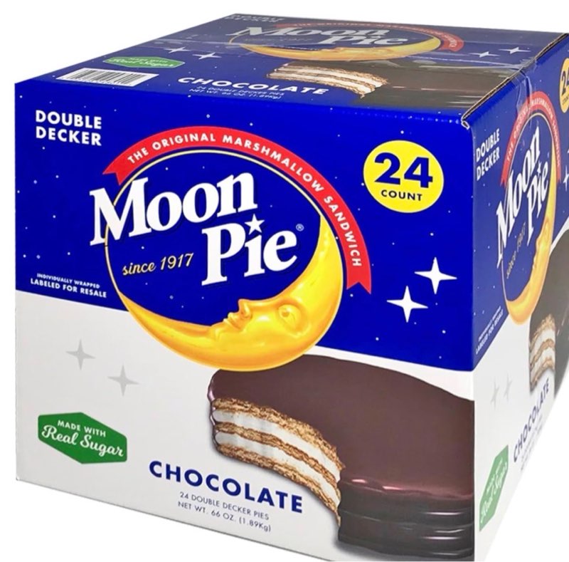 (( Best By/08/30/2025))MoonPie Chocolate Double Decker Pie, 2.75 oz., 24 ct.