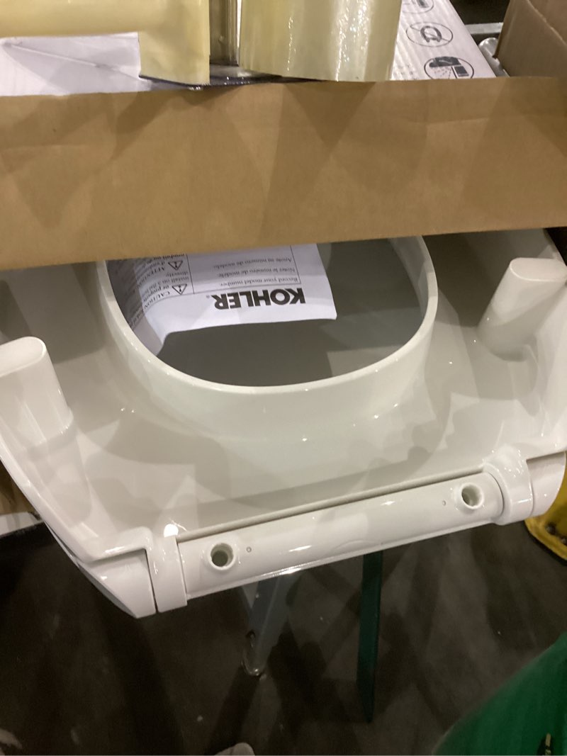 Condition photo showing Good Condition for KOHLER 25875-0 Hyten 3" Height, Elevated Soft Close Elongated Toilet Seat, Contoured Seat with Grip-Tight Bumpers, Quick-Attach Hardware, No Slam Toilet Seat, White White Elongated