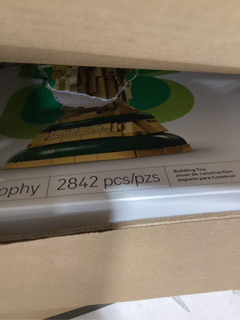 Condition photo showing New/Like New for lego editions fifa world cup official trophy building set - kit for display in bedroom, home office, book shelf - soccer fans collectible - with world cup 2026 minifigure - gift for fans - 43020