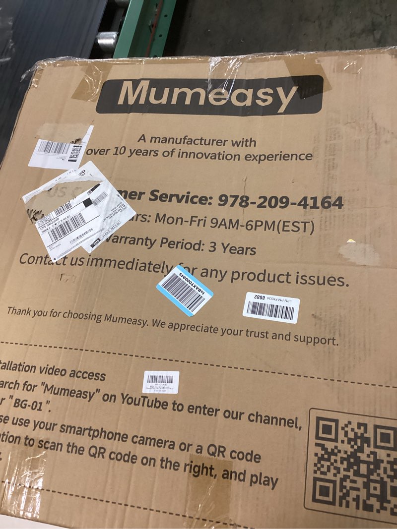 Condition photo showing New/Like New for mumeasy baby gate extra wide, 29.5"- 51.5" pressure mounted dog gate with walk through door, auto close pet gate for stairs,doorways,house white 29.7-51"w x 30"h