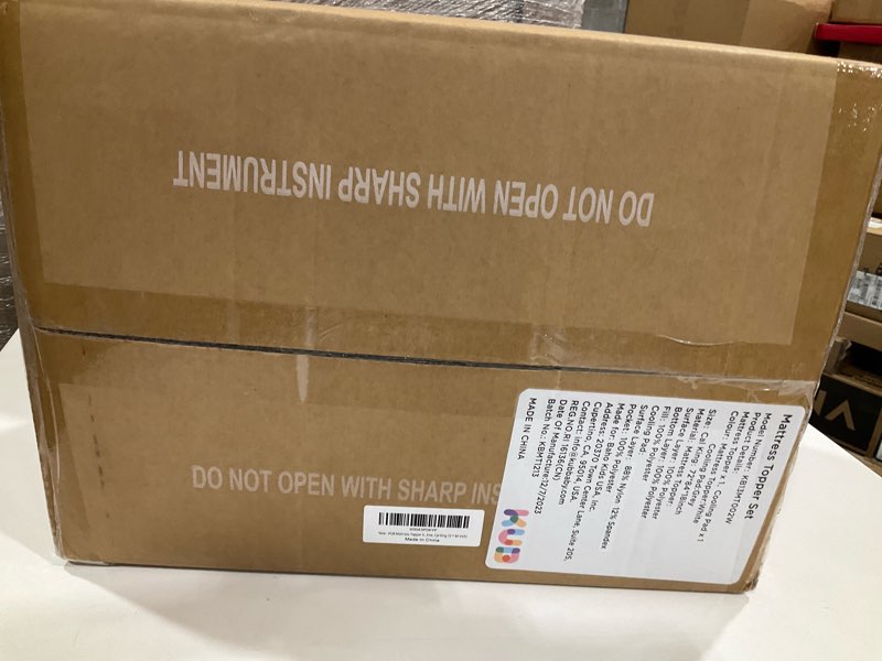 Condition photo showing Good Condition for KUB Mattress Topper&Cooling Mattress Protector Bed Fitted Sheet Set, Deep Pocket&4 Elastic Bands, Triple Anti-Slip, Back Pain Relief, Breathable Soft 2 inch Mattress Pad Cover (White, California King) White California King