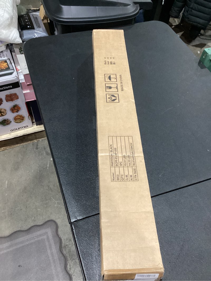 Condition photo showing New/Like New for CHOSENM Room Divider, 4 Panel Folding Privacy Screens with Wider Feet, 6 Ft Portable Room Partition for Room Separator, Room Divider Panel 88" W X 71" H, Partition Room Dividers Freestanding?Black Black 22"- 4 Panel