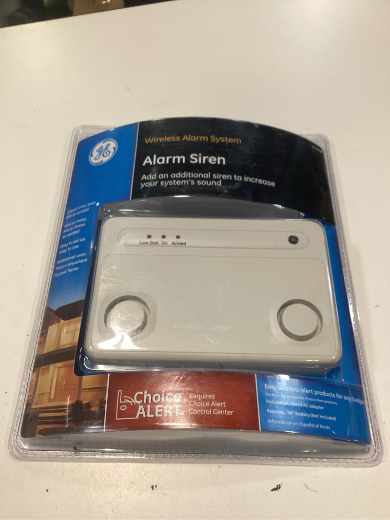 Condition photo showing New/Like New for ge choice alert wireless alarm system alarm siren
