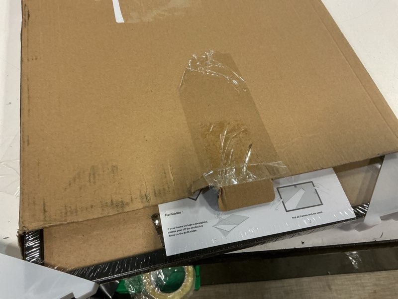 Condition photo showing New/Like New for Veleclo 12x30 Picture Frame for Wall Display, 12x30 Black Picture Frame with Shatter Resistant Plexiglass, Stable and Sturdy 12 x 30 Poster Frame for Wall Display, Handpicked Gift Collection, 1 Pack