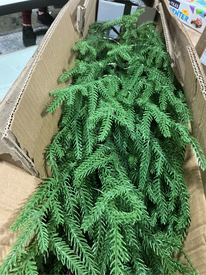 Condition photo showing New/Like New for 4FT Pre-Lit Artificial Norfolk Pine Christmas Tree – Realistic Potted Tree with 100 LED Lights & 8-Function Battery Box, Pre-Assembled Faux Holiday Décor for Indoor Use