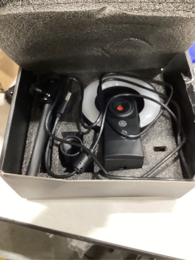 Condition photo showing Good Condition for 4k webcam with light, web camera with microphone, plug and play, usb hd computer web cam, auto-focus, 73°fov pc camera for zoom skype teams, desktop, black