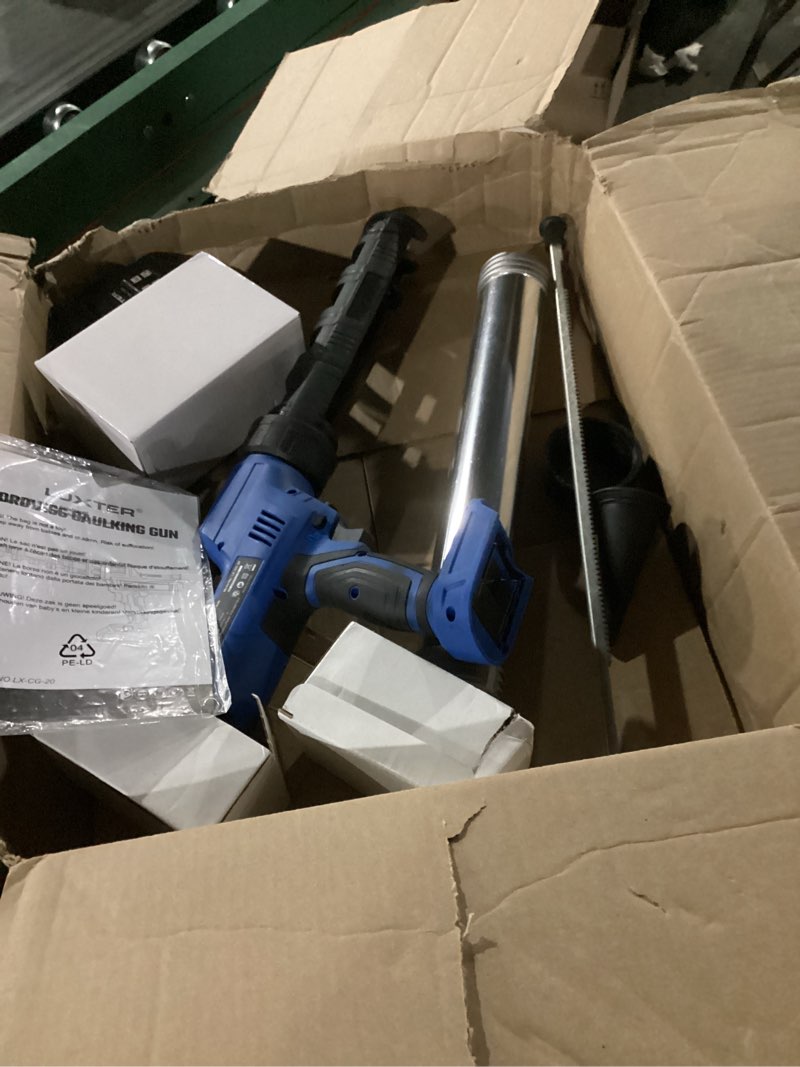 Condition photo showing Good Condition for SEESII Cordless Caulking Gun, 21V Battery Powered Caulk Gun, Electric Caulking Gun w/2 x 2.0Ah Batteries, 9Pcs Caulk Remover Tool, LED Light, Auto Retract for Filling, Sealing Blue