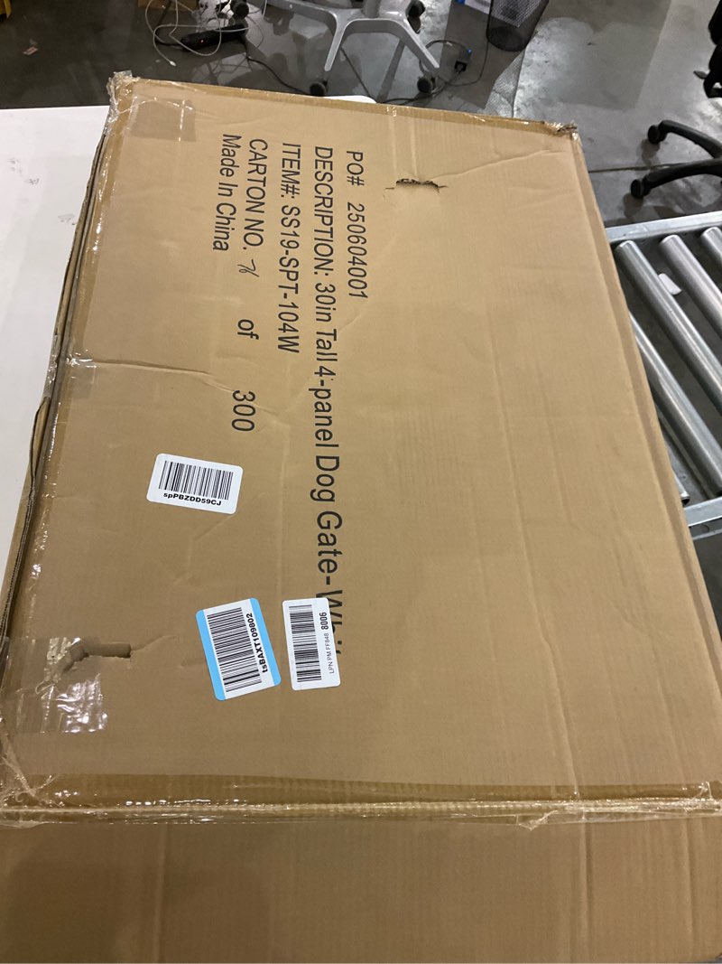 Spirich Free Standing Foldable Wire Pet Gate for Dogs, 80 inches Extra Wide, 30 inches Tall 4 Panels