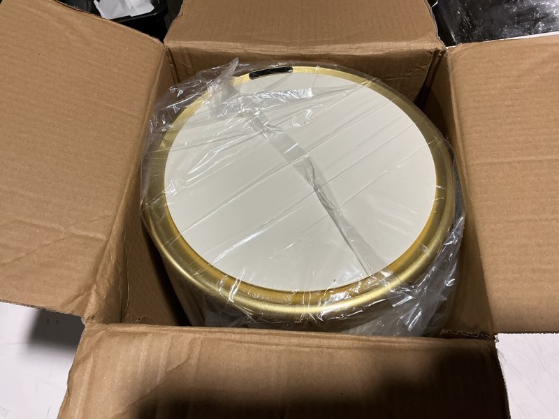 Condition photo showing New/Like New for onlcuk Automatic Motion Sensor Bathroom Trash Can with Lid, 3.7 Gallon Touchless Trash Garbage Bin Large Trash Cans Trashcan -White White 3.7 Gallon